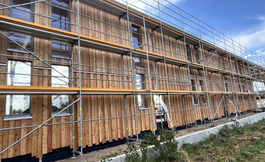 Rohbau der Halle fertig